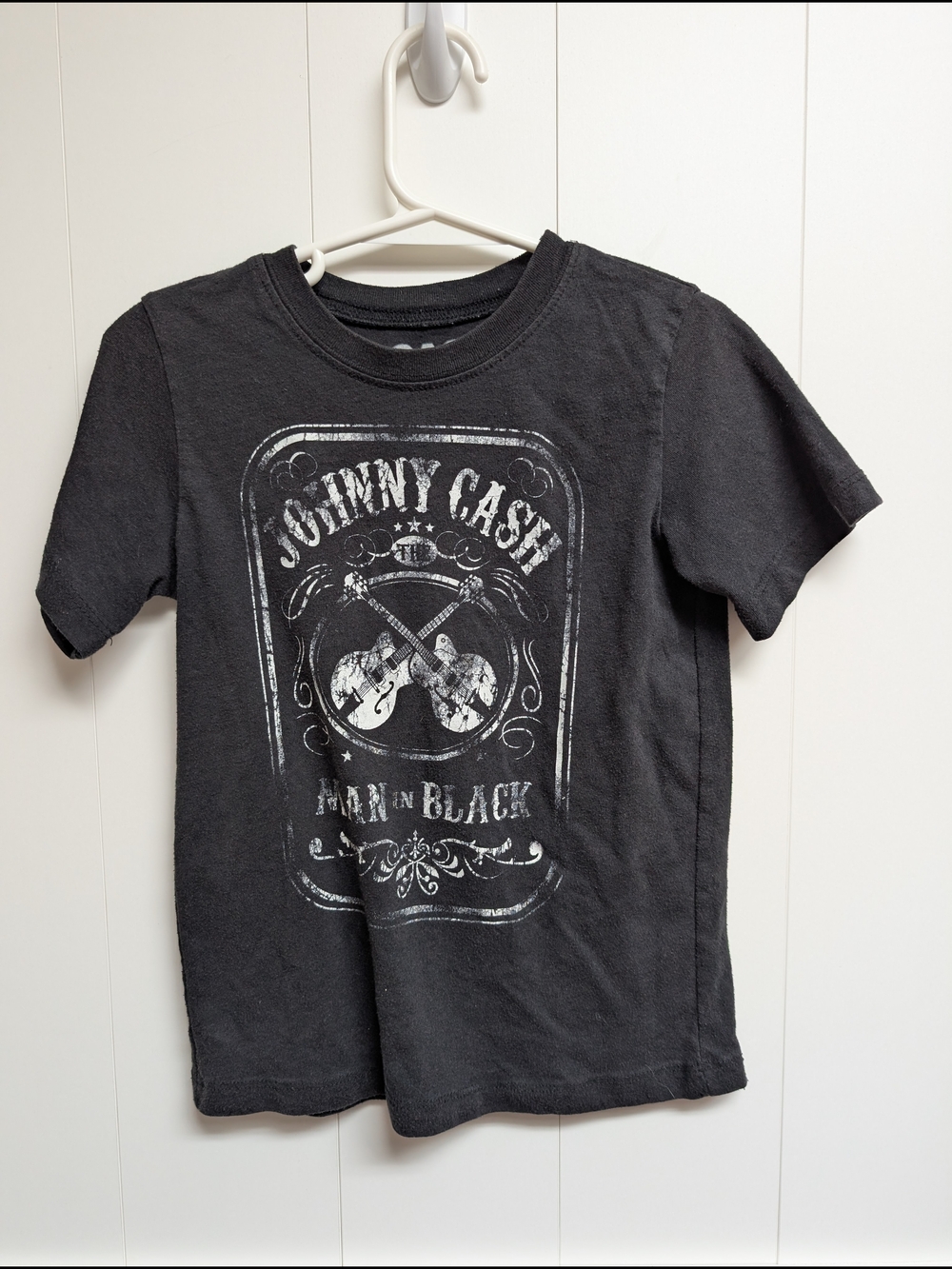 Kids Black Johnny Cash Graphic Tee, 5T